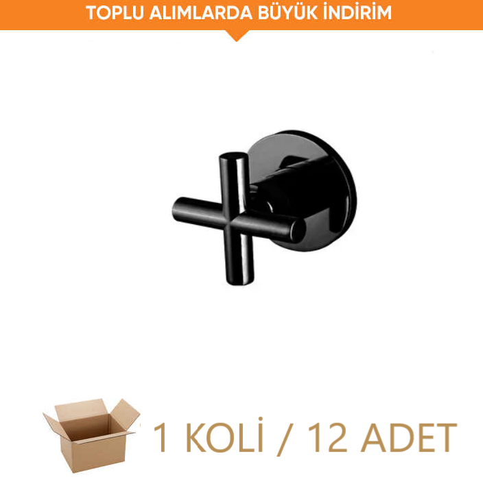 TEMA CROSS ANKASTRE STOP VALF 69227 MAT SİYAH PPRC